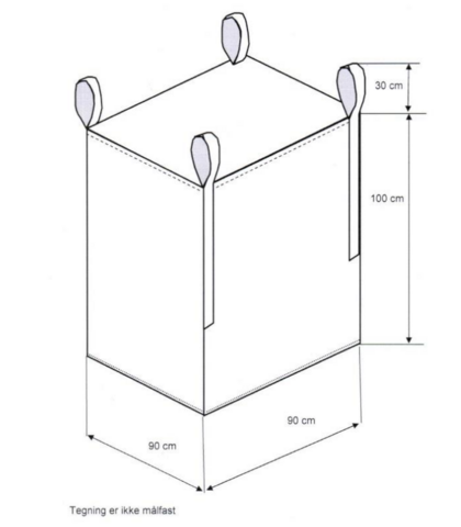 1027 - 4 strops, coated, 90x90x100 cm 