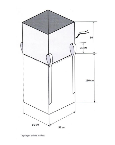 28121 - 4 strops, coated, 91 x 91 x 110 cm