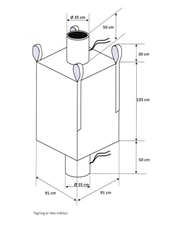 28301 - 4 strops, coated, 91 x 91 x 135 cm